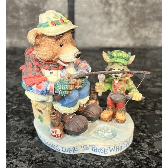 Enesco Moose Creek Crossing “Good Things Come to Those Who Bait” 1995 #144770 - Picture 2 of 6